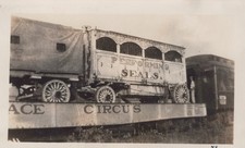 Hagenbeck-Wallace Circus Seal Cage Wagon on Train 1934 - Original Photo picture