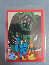 2020 Panini Marvel 80 Years Stickers #41 Fantastic Four #5 Red Foil Dr. Doom picture