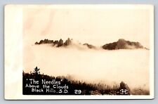RPPC The Needles Above the Clouds Black Hills SD AZO 1918-1930 VTG Postcard 1496 picture