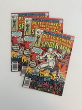 Peter Parker The Spectacular Spider-Man #9 1st App White Tiger 1977 - Lot of 3 picture