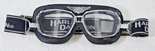Vtg Harley Davidson Goggles Leather Motorcycle Made Italy Securottic HMS Chrome picture