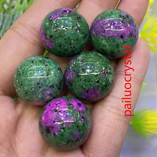 5pcs Natural Zoisite Ball Quartz Crystal Sphere Pendant healing Gem 20mm+ picture