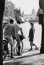 Paris Invalides Street Scene Tandem Bicycle 1960S Historic 1960s Old Photo picture