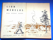 Vintage 1954 Lion-Webelos Scout Book, BSA Boy Scouts of America-NewBrunswick, NJ picture