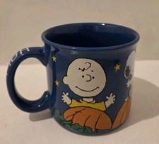 Peanuts Pumpkin Patch Halloween Large Coffee Mug Charlie Brown Snoopy And Gang picture