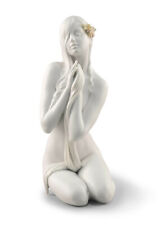 LLADRO INNER PEACE WOMAN FIGURINE #9487 BRAND NEW IN BOX NUDE FLOWERS SAVE$ F/SH picture