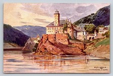 Fritz Lach Schönbühel Castle Danube River Austria 1906 Art Postcard picture