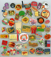 Lot of 50 Vintage 80s-90s McDonald’s Employee Pins International Japan Taiwan picture