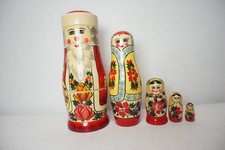 Vintage Handpainted Five Nesting Dolls Damaged picture