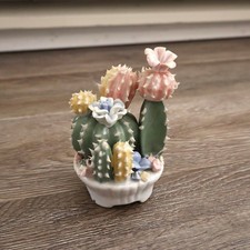 Vintage Ceramic Pastel Cactus Desert Figurine Decor Southwestern Desert picture