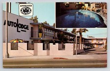 Auto Lodge 963 N Garey Ave Pomona CA Near San Bernardino Freeway Postcard picture