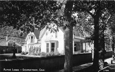 H12/ Georgetown Colorado RPPC Postcard c40s Alpine Lodge Building picture