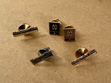 Lot Of 5 Montgomery Ward 10k Gold Service Pins  5 15 25 Years 2 One Star Vintage picture