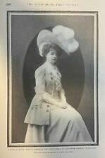 1908 Vintage Magazine Illustration Actress Louise Gunning picture