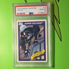Marvel 1990 Impel Marvel Universe #73 Venom Base Set 💎 PSA 10 Cert 67498751 picture