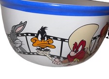 Looney Tunes Vintage 1996 Popcorn Bowl 10.5 x 6 Gossamer Daffy Tweety picture