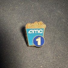 AMC Theaters 1 Year Employee Service Award Lapel Pin Vintage RARE picture