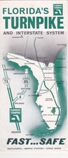 c1970 Florida's Turnpike and Interstate System Strip Map Brochure picture