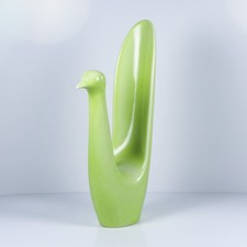 1950s Rörstrand Gunnar Nylund Chartreuse Stylized Bird 5