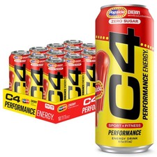 C4 Performance Energy Drink with Zero Sugar, Cherry 16 Fl Oz (Pack of 12) picture