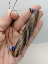 Agate  Old Genuine Ancient Tibetan Longevity Phum Chung Good Luck  Bead picture