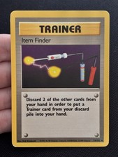 Vintage Pokémon TCG Item Finder Trainer Base Set 74/102 Regular Rare Card LP picture