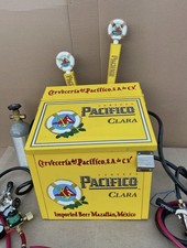 Rare Cerveza Pacifico Clara Beer Kegerator Cooler 2 Tap Handles Advertising Sign picture