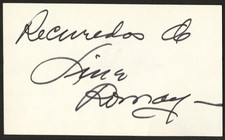 Lina Romay d2010 signed autograph 3x5 cut Actress and Singer C661 picture