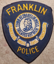 MA Vintage Franklin Massachusetts Police Shoulder Patch picture