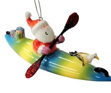 Cape Shore Santa on a Kayak Christmas Ornament picture