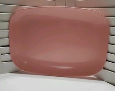 Vtg Grant CREST Melmac Serving Platter Pink Rectangular Melamine Prolon 13.75