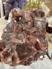 Natural Chocolate Calcite Freeform on acrylic stand picture