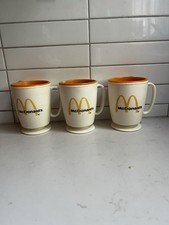 3 Lot Whirley Industries 1990s Retro McDonald's Coffee Club Travel Plastic Cup picture