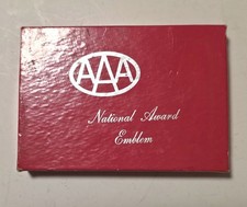 AAA National Award Emblem Badge NOS Vintage In Box Plus Gold Decals picture