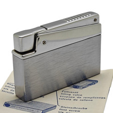 Rare vintage Kw classic novo gas lighter, collectible box & pouch pocket lighter picture