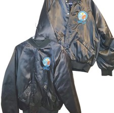 2 VTG King Louie Utility Workers Of America Local 1-2 NY Nylon Jacket Size L  picture