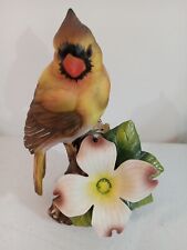 Vintage Yellow Finch Bird Bisque Porcelain Figurine 5.5