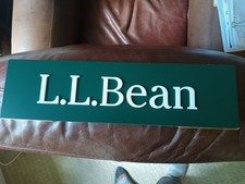 L.L. Bean Wooden Green Sign Store Display picture