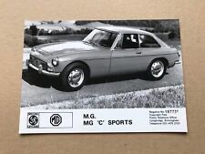 MG MGC Coupe Press Photograph picture