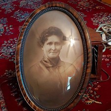 Sepia Oval Portrait Photograph of Woman, Framed Single Photo picture