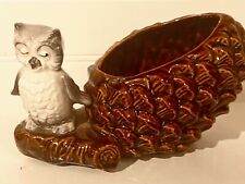 Lane & Co California Pottery Vintage Owl Planter, Van Nuys Origin. Cute, Rare picture