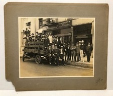 Reliable Transfer Wagon Group Photo Van Houten's Health Foods ANTIQUE PHOTOGRAPH picture