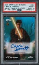 2025 Topps Chrome Star Wars Yord Fandar Blue Auto /150 PSA 9 AUTO 10 POP 1 picture