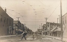 LP22 Barberton Ohio Second St View  1910 RPPC Postcard picture