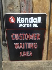 Vintage “NOS” Kendall Motor Oil Sign - Actual Service Station Advertising  picture