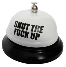 🤣 Shut The F*%k Up Bell 🔔 Funny Novelty Office Desk Home Gag Joke Gift STFU picture