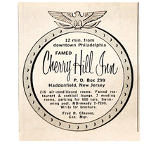 1959 Cherry Hill Inn Haddonfield New Jersey Advertisement Travel Hotel DWF13 picture