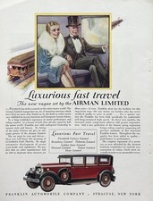 1928  Ad (9.75  X 12.75 inches) Franklin Airman Limited Luxurious Interiors picture
