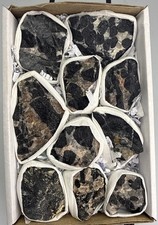 1.75 Lb Natural Black Tourmaline, Mica, Quartz Flat Whole Box Crystals picture