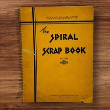 Hindenburg Disaster Spiral Scrapbook Original Newspaper Clippings 38 pages 1937 picture
